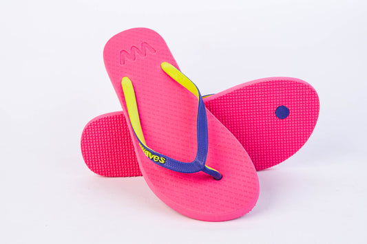 Waves Neon Pink Chanclas